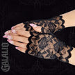 Gothic Lace Fingerless Gloves For Women