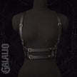 Women Black PU Leather Chest Harness Belt