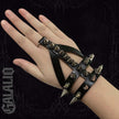 Women Punk PU Leather Goth Wrap Bracelet