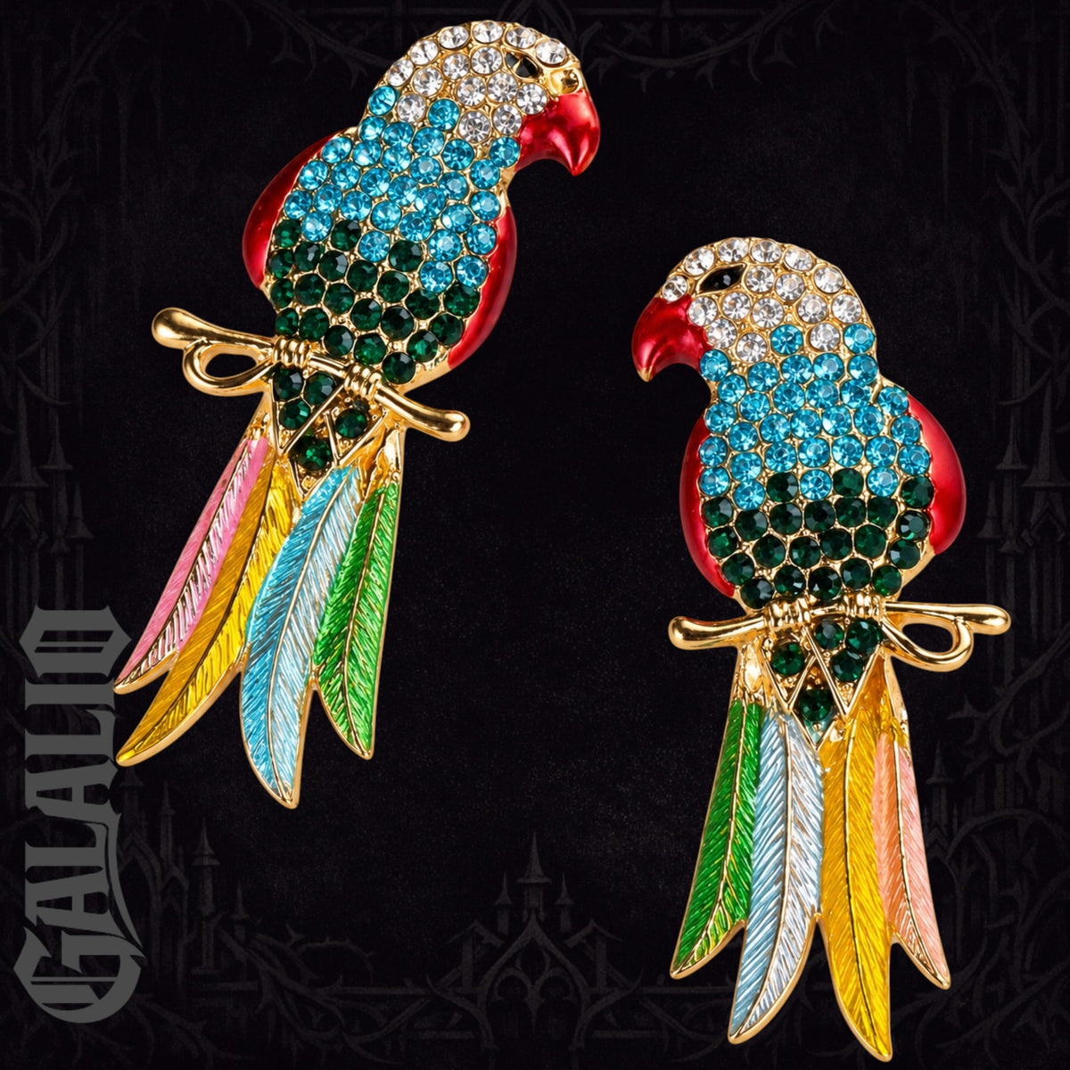 Women Rhinestone Bird Design Stud Earring
