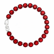Bridal Red Garnet Zirconia 925 Silver Plated Bracelet