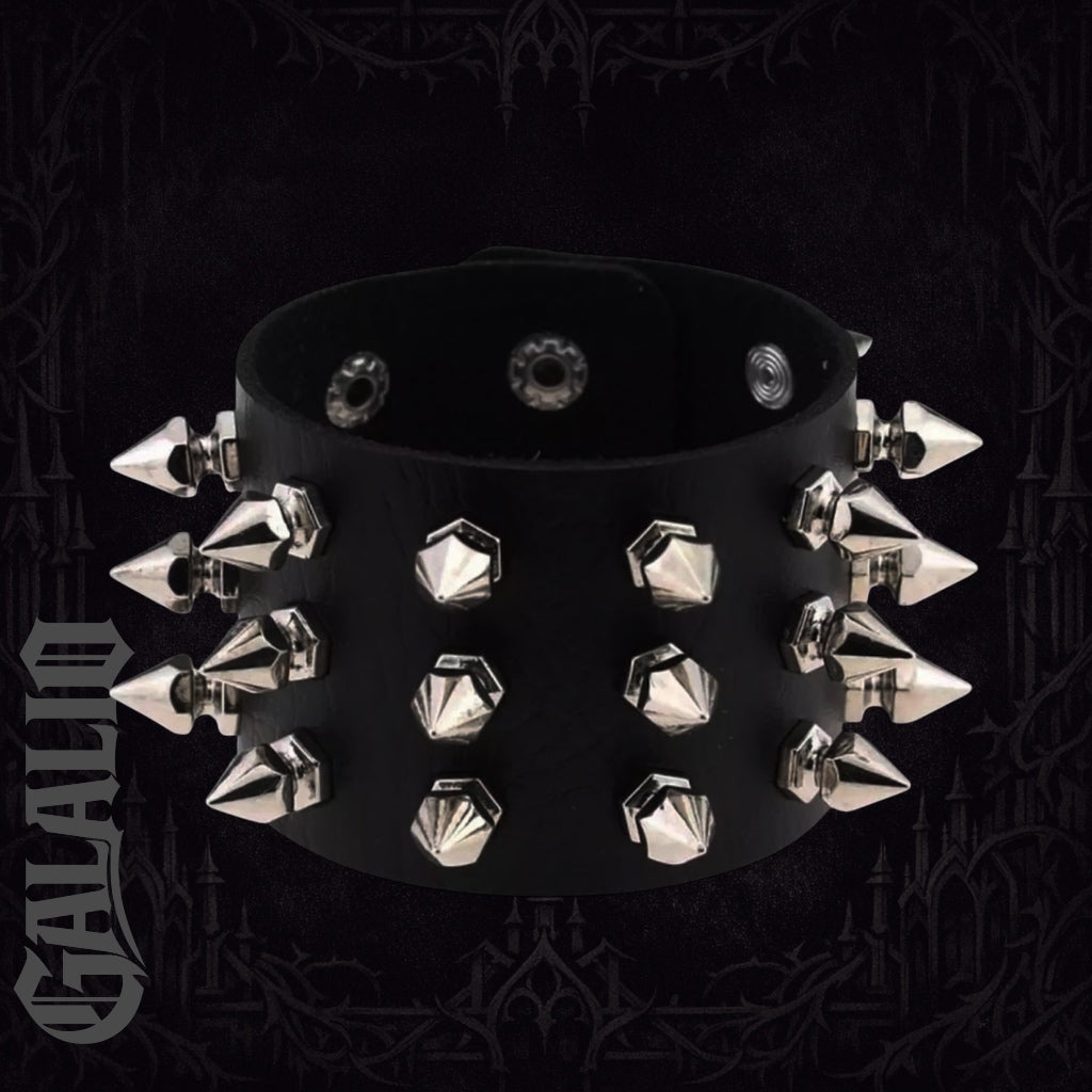 Punk Gothic Rock Leather Cuff Bracelet