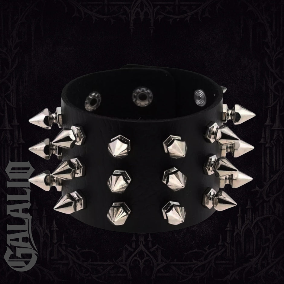 Punk Gothic Rock Leather Cuff Bracelet