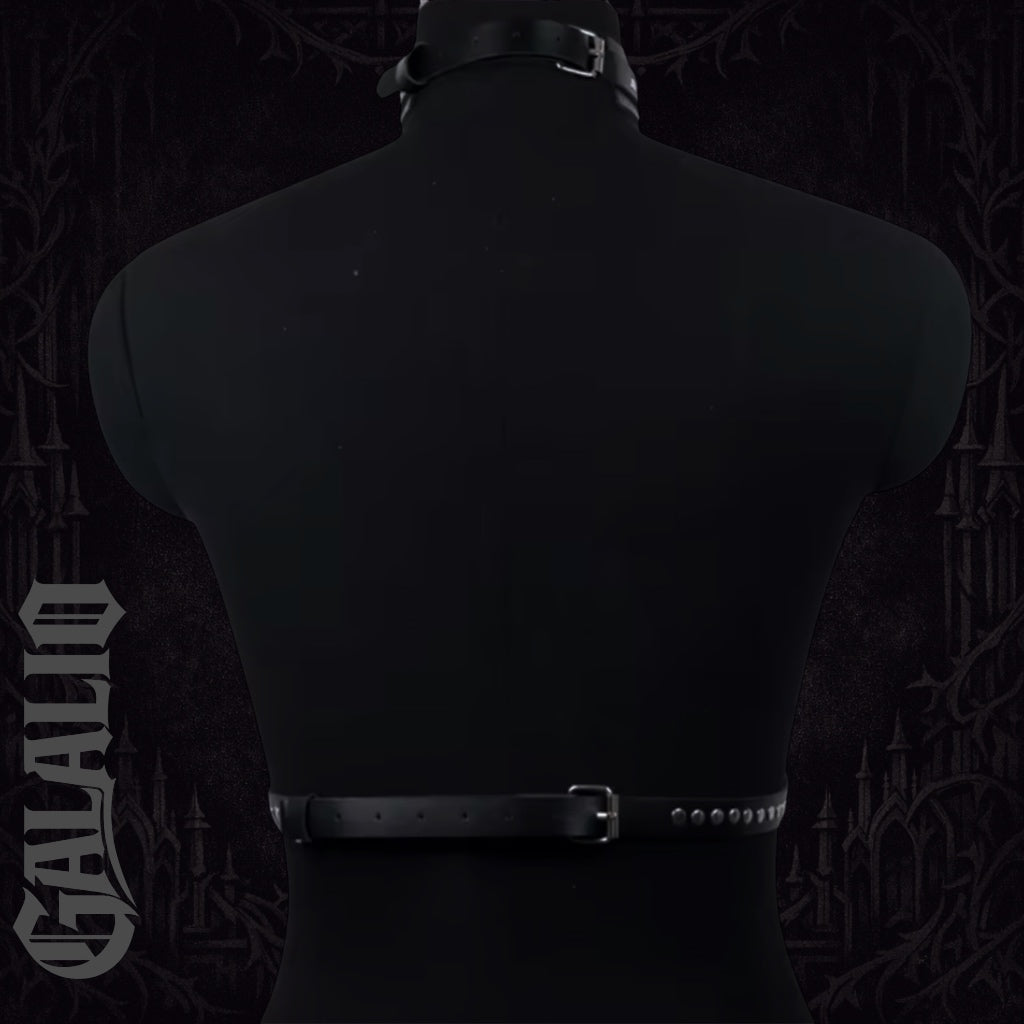 Women PU Leather Body Harness Belt Corset Chest Harness