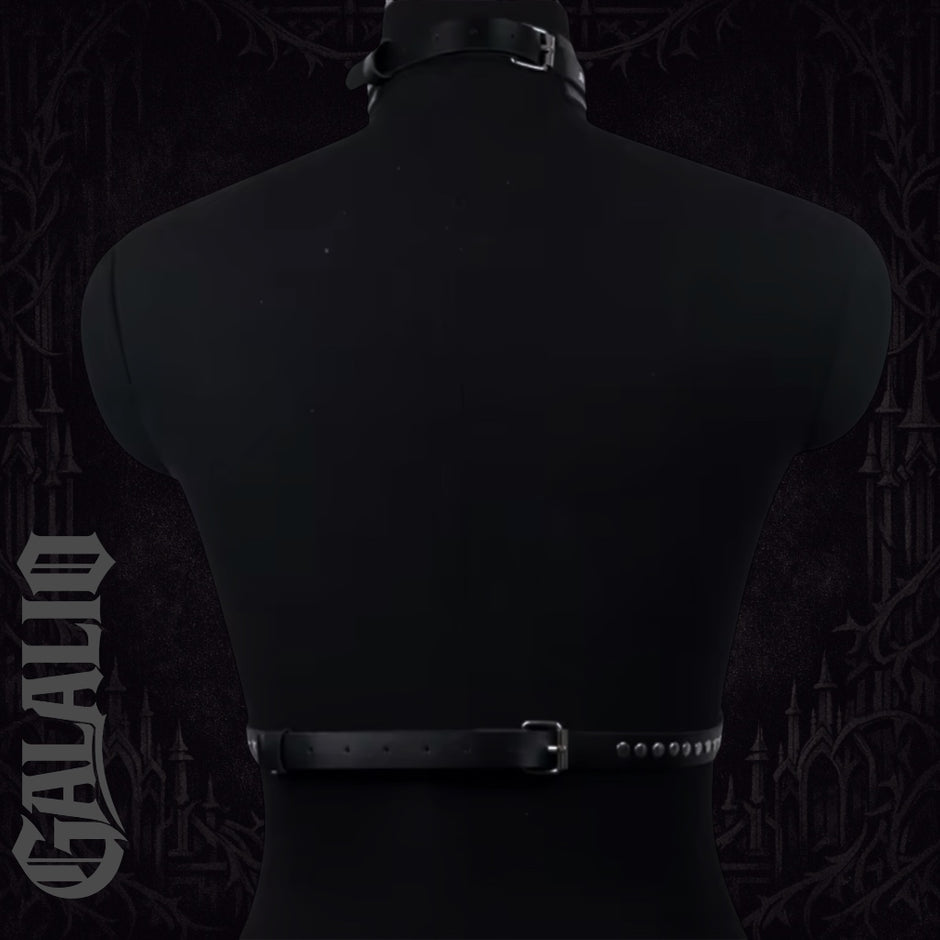 Women PU Leather Body Harness Belt Corset Chest Harness