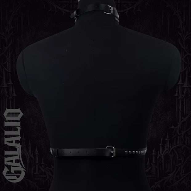 Women PU Leather Body Harness Belt Corset Chest Harness