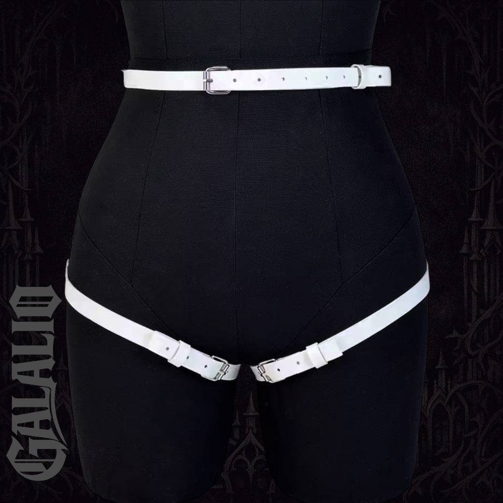 Women Sexy PU Leather Leg Harness Decoration Trend Punk Waist Belt