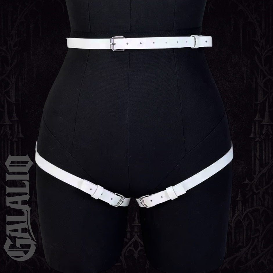 Women Sexy PU Leather Leg Harness Decoration Trend Punk Waist Belt