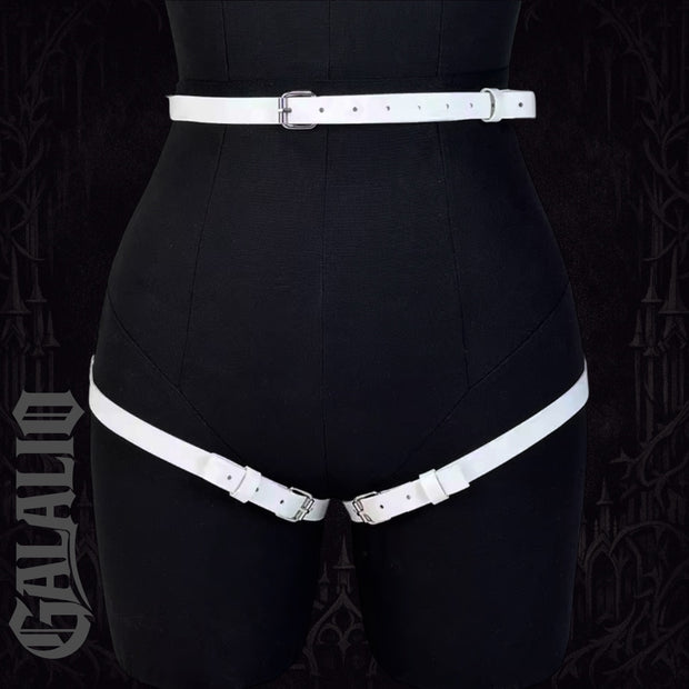 Women Sexy PU Leather Leg Harness Decoration Trend Punk Waist Belt