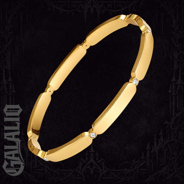 Women Gold Versatile, Square Shaped, Stainless Steel Bracelet