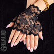 Gothic Lace Fingerless Gloves For Women