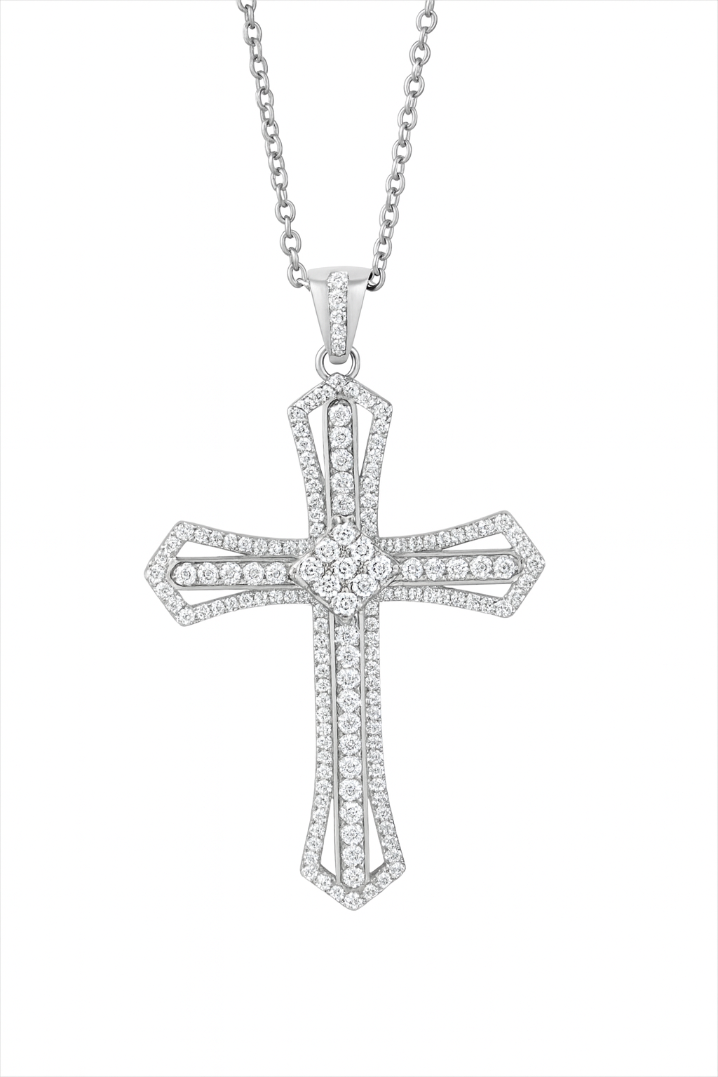 Unisex 925 Sterling Silver Plated Luxury Cross