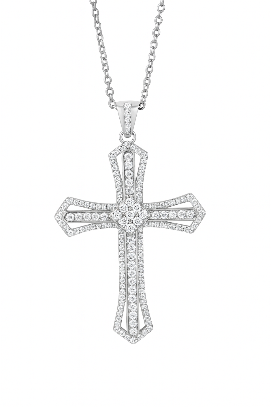 Unisex 925 Sterling Silver Plated Luxury Cross