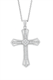 Unisex 925 Sterling Silver Plated Luxury Cross