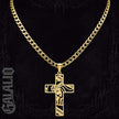 Men Stainless Steel Crown of Thorns Jesus Cross Necklace