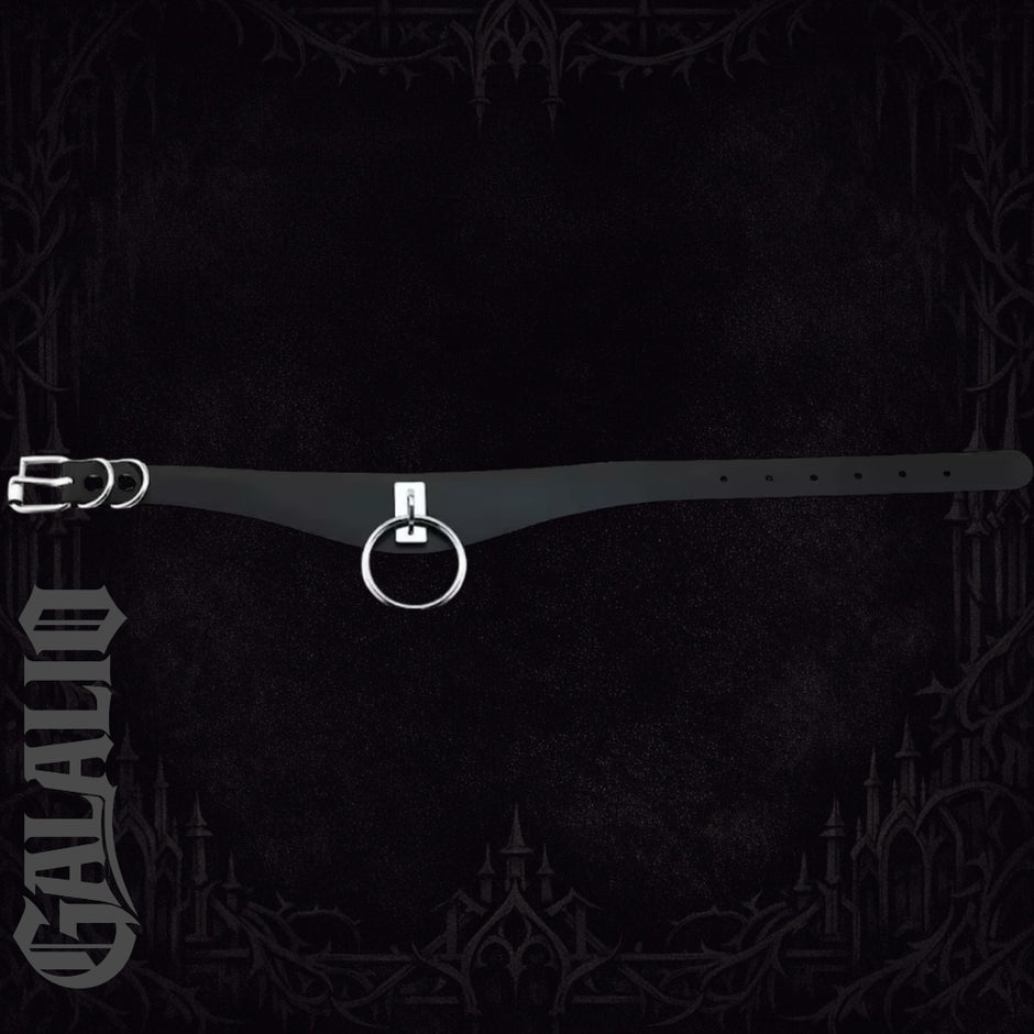 Women PU Leather Gothic Choker Necklace