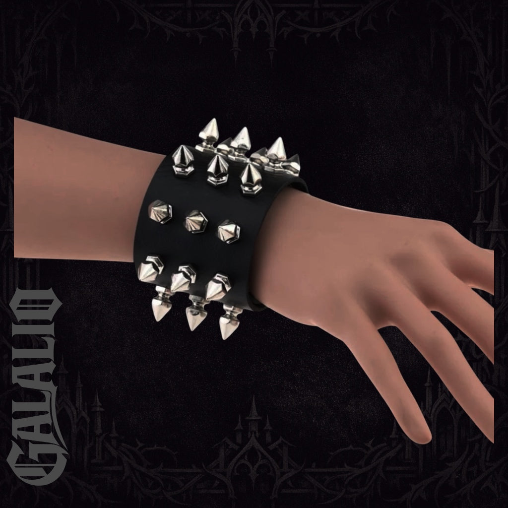 Punk Gothic Rock Leather Cuff Bracelet