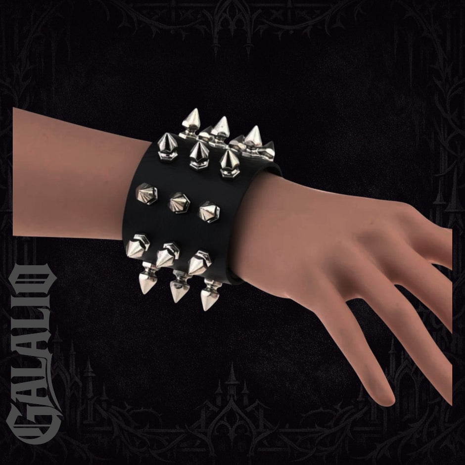 Punk Gothic Rock Leather Cuff Bracelet