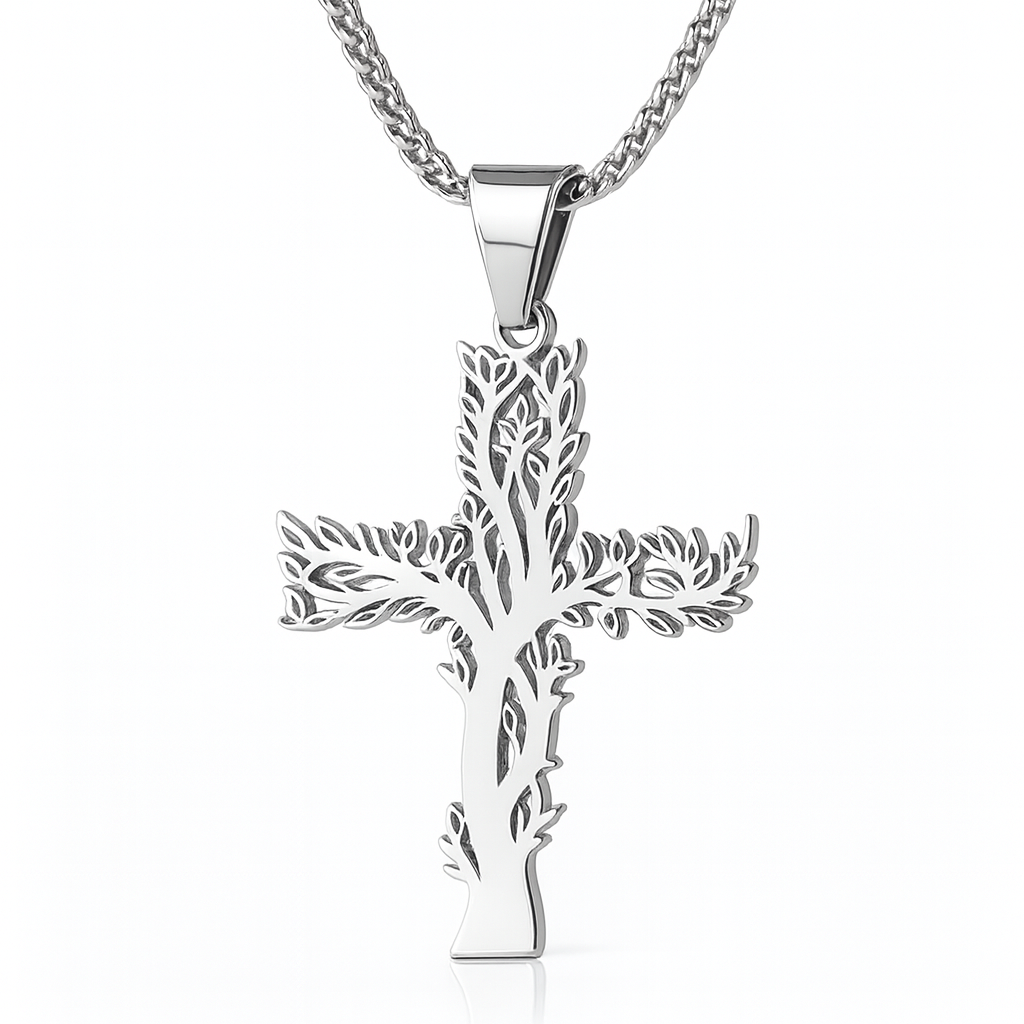 Unisex Stainless Steel Tree Of Life Pendant Necklace