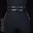 Women PU Leather Belt With Chain Gothic Adjustable Harness