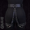 Black Leather Tight Strap Adjustable Body Decoration Strap