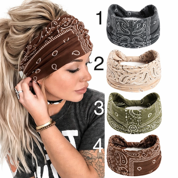 1 Pc Paisley Print Hair Band