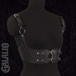 Women Black PU Leather Chest Harness Belt
