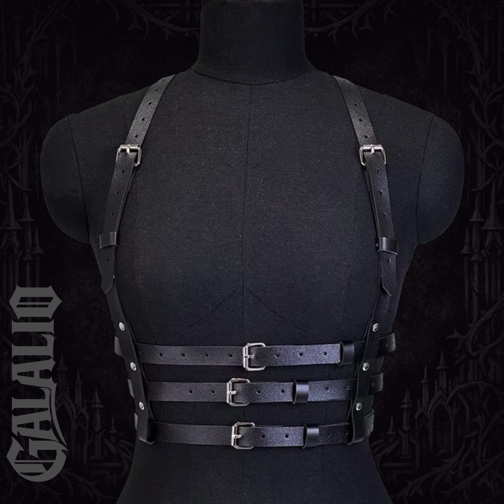 Women Fashion Waist Belt Leather Strap Chest Strap Suspenders Harness