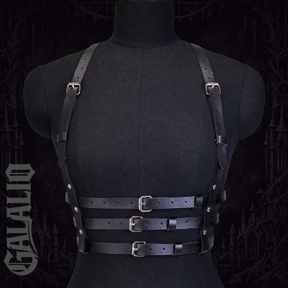 Women Fashion Waist Belt Leather Strap Chest Strap Suspenders Harness