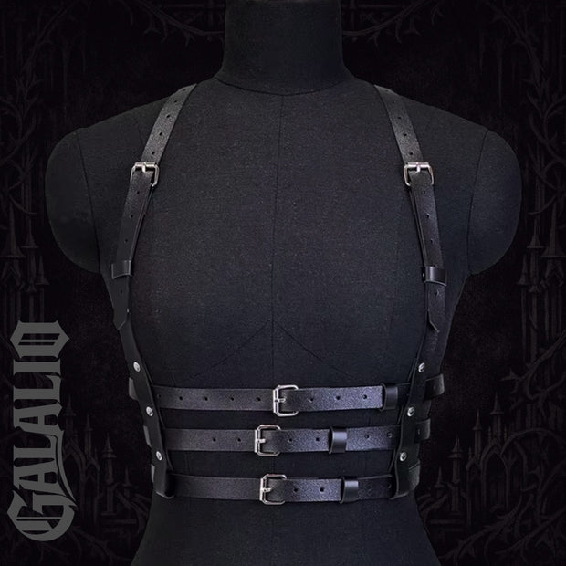 Women Fashion Waist Belt Leather Strap Chest Strap Suspenders Harness