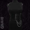 Women Gothic Style 5 Layer Chain Faux Leather Harness