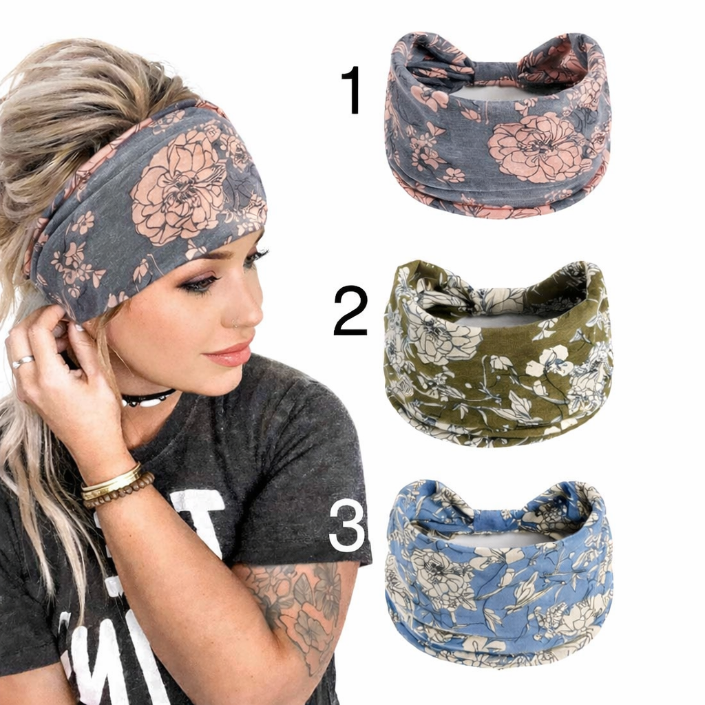 Women Floral Print Casual Hair Band, For Decoration