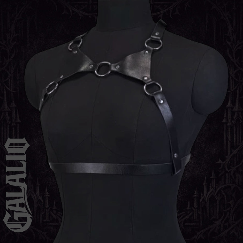 PU Leather Cage Bra Harness Chest Bra Harness