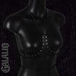 Women Gothic Style PU Halter Chest Harness
