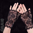 Gothic Lace Fingerless Gloves For Women