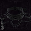 Black Gothic Punk Goth Chain Collar Dark Fashion Leather Choker Necklace