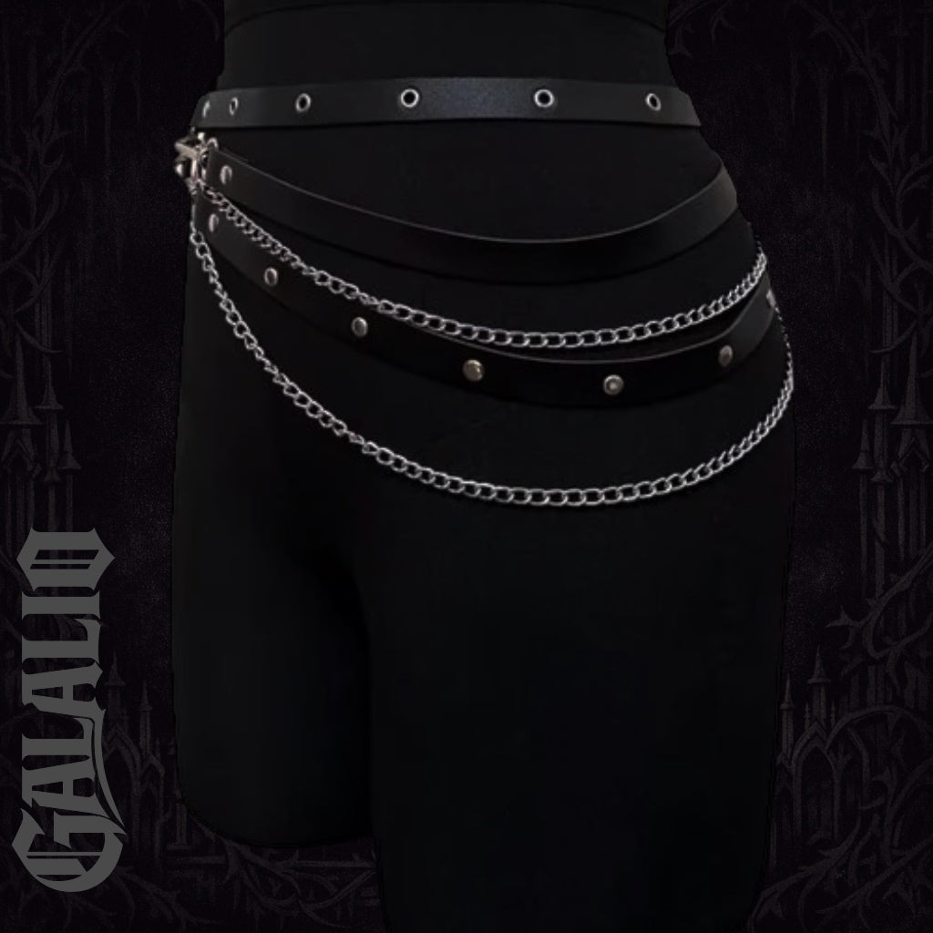 Women's Adjustable Leather Belt Body Chain Sexy Fashion Waist Harness