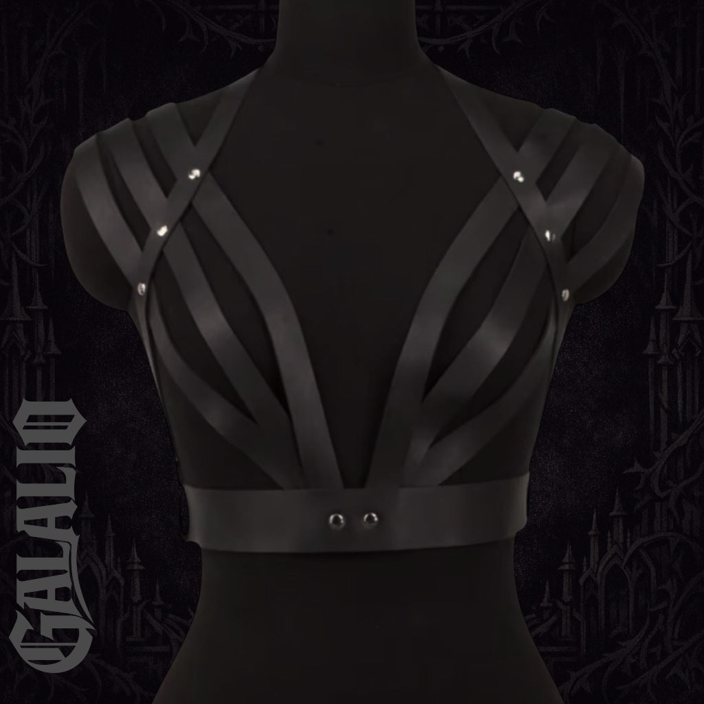 Women Fashion Belt Punk Waist To Shoulder Leather Body Harness