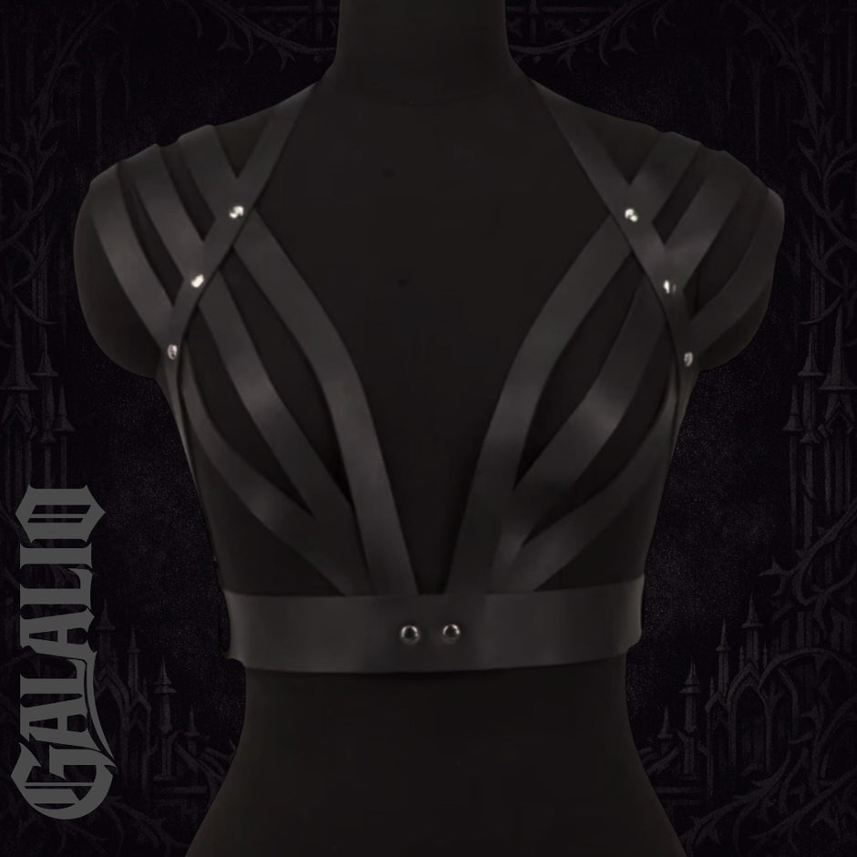 Women Fashion Belt Punk Waist To Shoulder Leather Body Harness