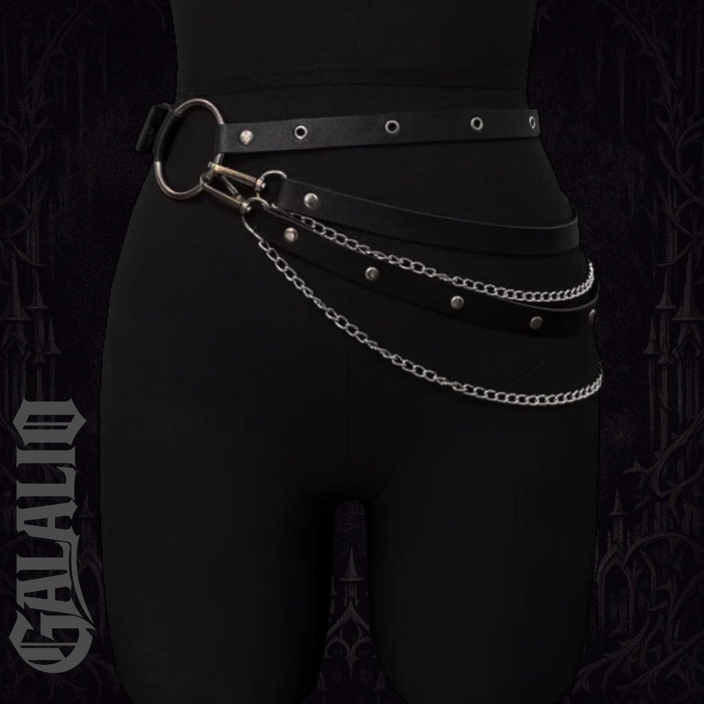 Women's Adjustable Leather Belt Body Chain Sexy Fashion Waist Harness