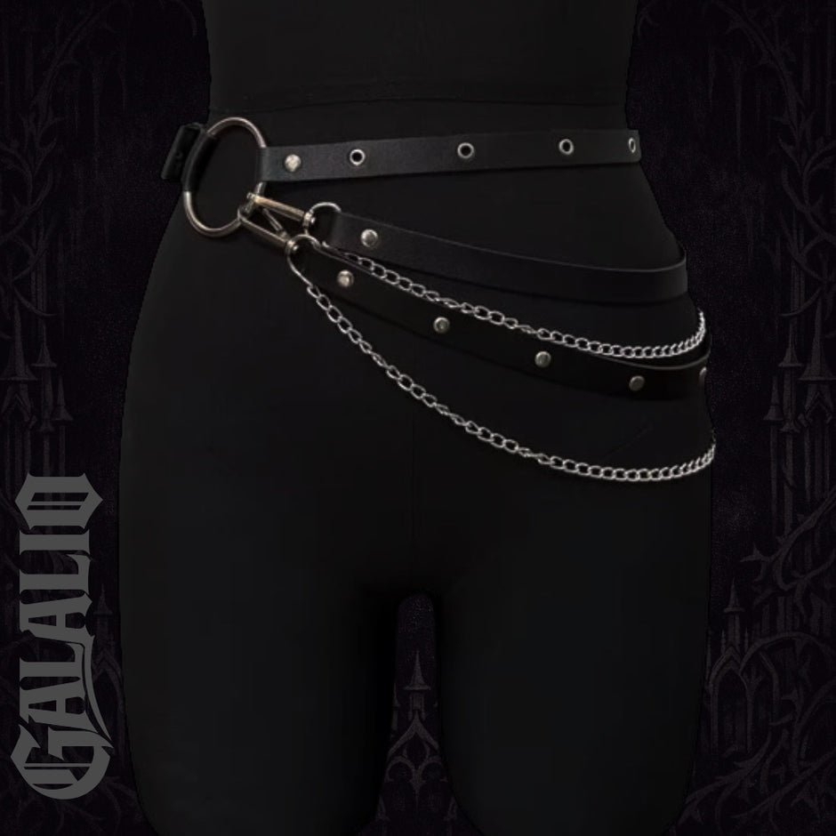 Women's Adjustable Leather Belt Body Chain Sexy Fashion Waist Harness