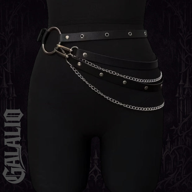 Women's Adjustable Leather Belt Body Chain Sexy Fashion Waist Harness