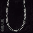 Men Barbed Wire Titanium Steel Studded Chain Necklace