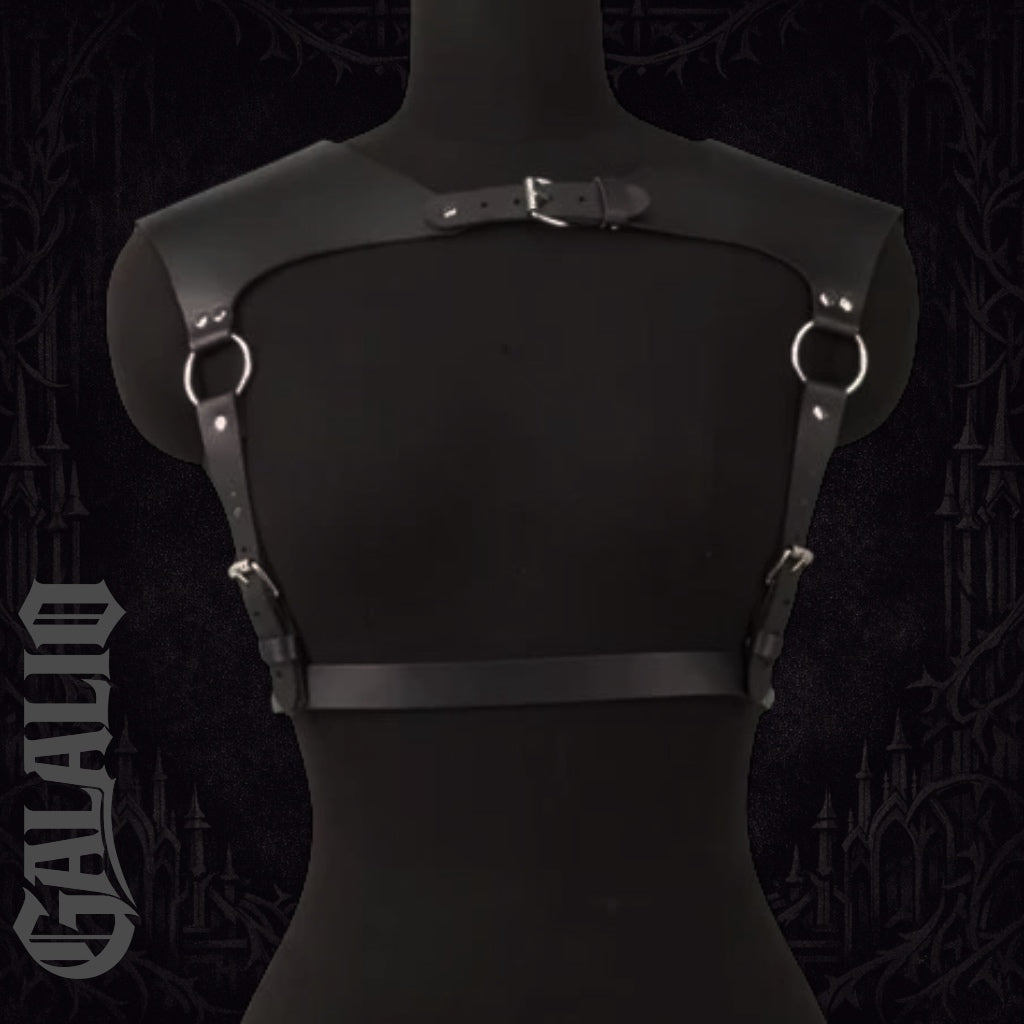 Women Fashion Belt PU Leather Body Shoulder Armor Chest Harness