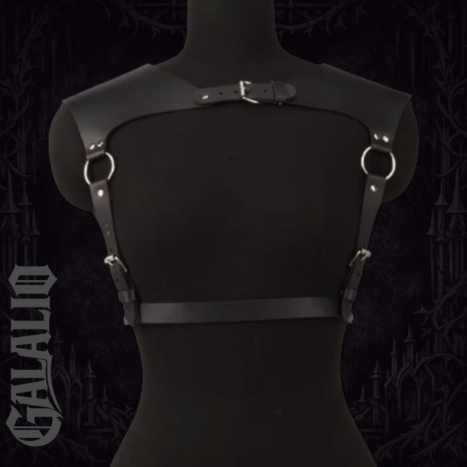 Women Fashion Belt PU Leather Body Shoulder Armor Chest Harness