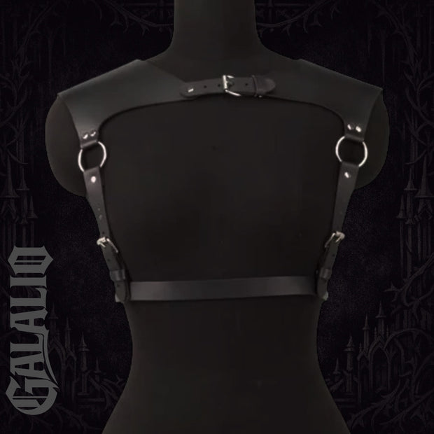 Women Fashion Belt PU Leather Body Shoulder Armor Chest Harness