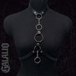 Women Black PU Leather Adjustable Body Harness