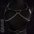 Women Leather Chest Harness With Chains Fashion Belt