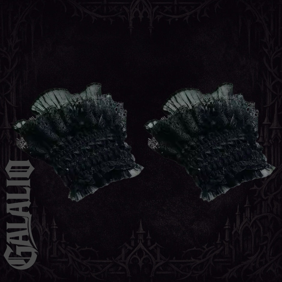 Gothic Lace Lolita Hand Wrist Cuffs Bowknot