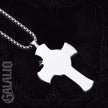 Vintage Stainless Steel Jesus Cross Pendant Necklace